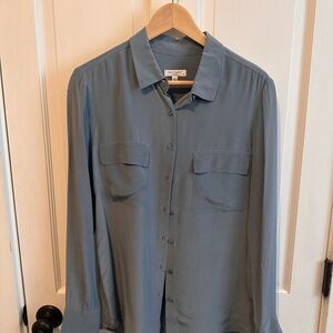 Equipment Blue Silk Button-Up Shirt